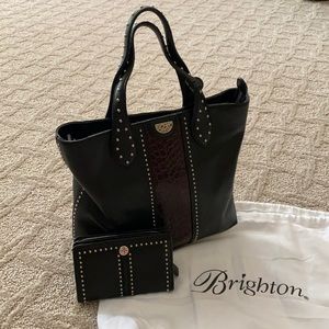 NWOT Brighton Purse AND Wallet Black and Brown